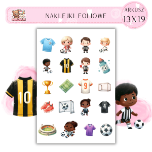 Naklejki Foliowe Piłka Nożna Football 13x19, Madam