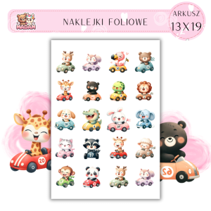 Naklejki Foliowe Wyścigi Zwierzęta 13x19, Madam
