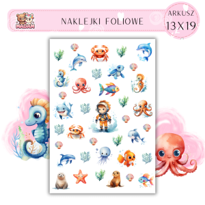 Naklejki Foliowe Wodny Świat 13x19, Madam