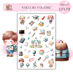 Naklejki Foliowe Szkoła 13x19, Madam