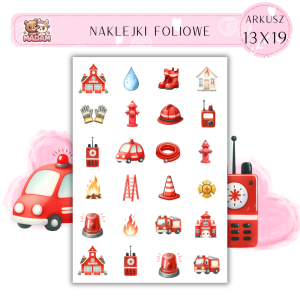 Naklejki Foliowe Straż Pożarna 13x19, Madam