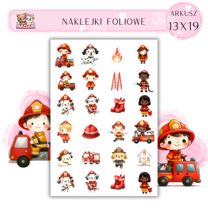 Naklejki Foliowe Straż Pożarna 13x19, Madam
