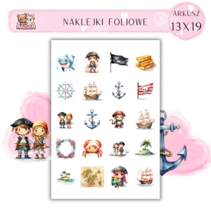 Naklejki Foliowe Bajkowi Piraci 13x19, Madam