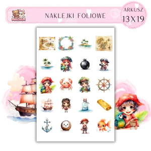 Naklejki Foliowe Bajkowi Piraci 13x19, Madam
