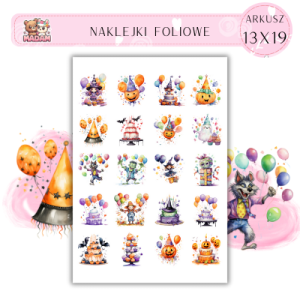 Naklejki Foliowe Impreza Halloween 13x19, Madam