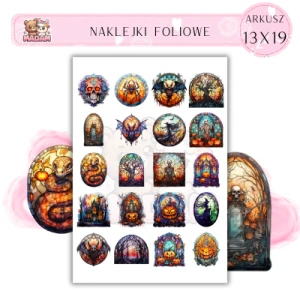 Naklejki Foliowe Halloween Witraże 13x19, Madam