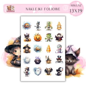 Naklejki Foliowe Bajkowe Halloween 13x19, Madam