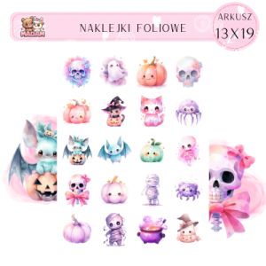 Naklejki Foliowe Bajkowe Halloween 13x19, Madam