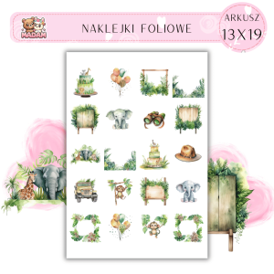 Naklejki Foliowe Wyprawa na Safari 13x19, Madam