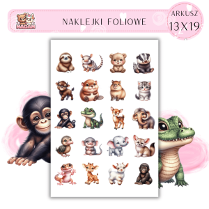 Naklejki Foliowe Bajkowe Zwierzęta 13x19, Madam