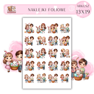 Naklejki Foliowe Wielkanoc Koszyczek 13x19, Madam