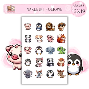 Naklejki Foliowe Bajkowe Zwierzęta 13x19, Madam