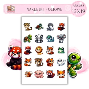 Naklejki Foliowe Bajkowe Zwierzęta 13x19, Madam