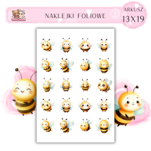 Naklejki Foliowe Pszczoły 13x19, Madam