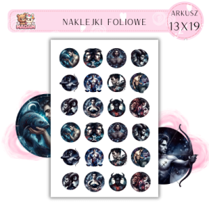 Naklejki Foliowe Znaki zodiaku 13x19, Madam