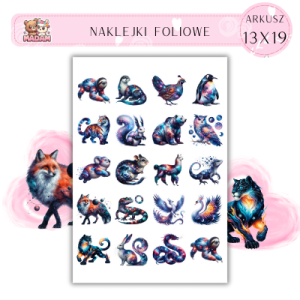 Naklejki Foliowe Magiczne Zwierzęta 13x19, Madam