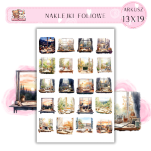 Naklejki Foliowe Widok z okna 13x19, Madam