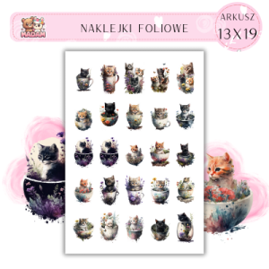 Naklejki Foliowe Koty 13x19, Madam