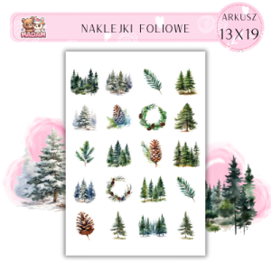 Naklejki Foliowe Drzewa Iglaste 13x19, Madam