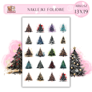 Naklejki Foliowe Choinki 13x19, Madam