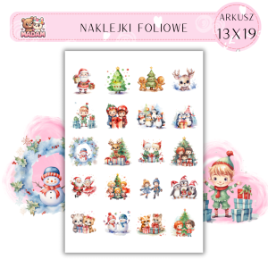 Naklejki Foliowe Boże Narodzenie 13x19, Madam