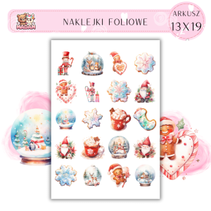 Naklejki Foliowe Boże Narodzenie 13x19, Madam
