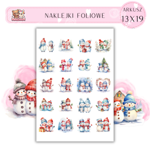 Naklejki Foliowe Boże Narodzenie 13x19, Madam
