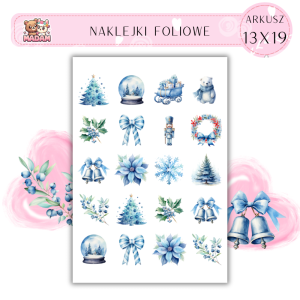Naklejki Foliowe Niebieska Zima 13x19, Madam