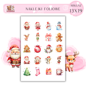 Naklejki Foliowe Boże Narodzenie 13x19, Madam