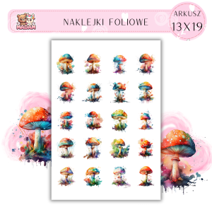 Naklejki Foliowe Magiczne Grzyby 13x19, Madam