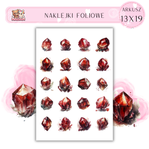 Naklejki Foliowe Czerwone Kryształy 13x19, Madam
