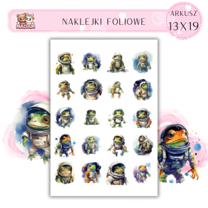 Naklejki Foliowe Żaba w kosmosie 13x19, Madam