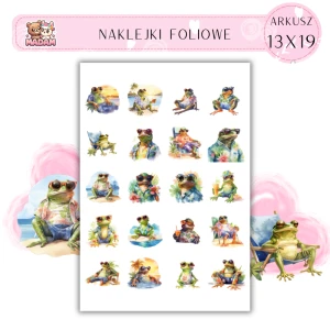 Naklejki Foliowe Żaba na wakacjach 13x19, Madam