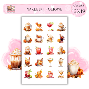 Naklejki Foliowe Napoje i Desery 13x19, Madam