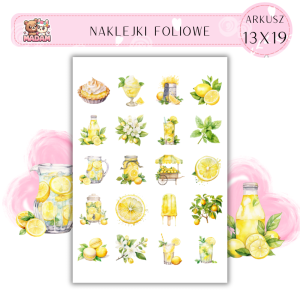 Naklejki Foliowe Cytryny Inspiracje 13x19, Madam