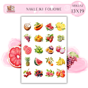 Naklejki Foliowe Owoce Cytrusowe 13x19, Madam
