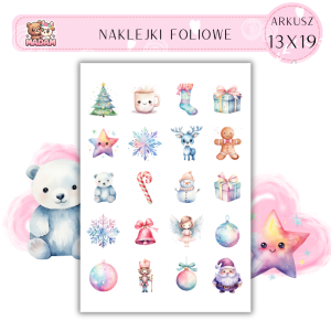 Naklejki Foliowe Święta Zima 13x19, Madam
