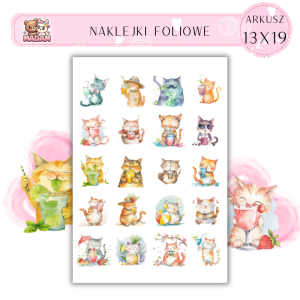 Naklejki Foliowe Koty 13x19, Madam