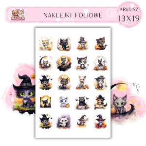 Naklejki Foliowe Halloween 13x19, Madam