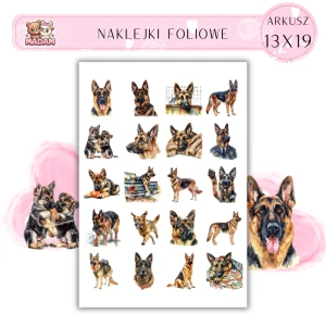 Naklejki Foliowe Psy Owczarek Niemiecki 13x19, Madam