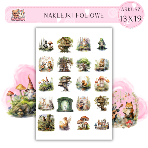 Naklejki Foliowe Bajkowy Las 13x19, Madam
