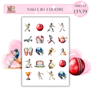 Naklejki Foliowe Baseball 13x19, Madam