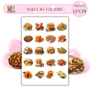Naklejki Foliowe Jedzenie Fast Food 13x19, Madam