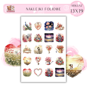 Naklejki Foliowe Miłość 13x19, Madam