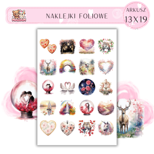 Naklejki Foliowe Miłość 13x19, Madam