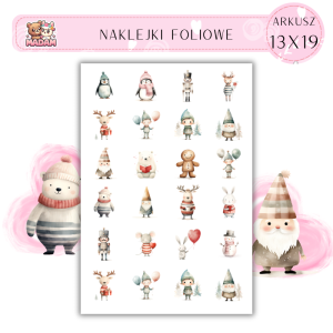 Naklejki Foliowe Boże Narodzenie Świąteczne Klimaty 13x19, Madam