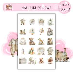 Naklejki Foliowe Dziecko 13x19, Madam