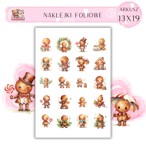 Naklejki Foliowe Boże Narodzenie Ciasteczka 13x19, Madam