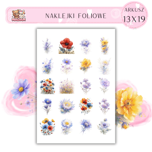 Naklejki Foliowe Kwiaty 13x19, Madam