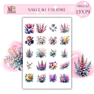 Naklejki Foliowe Kwiaty 13x19, Madam